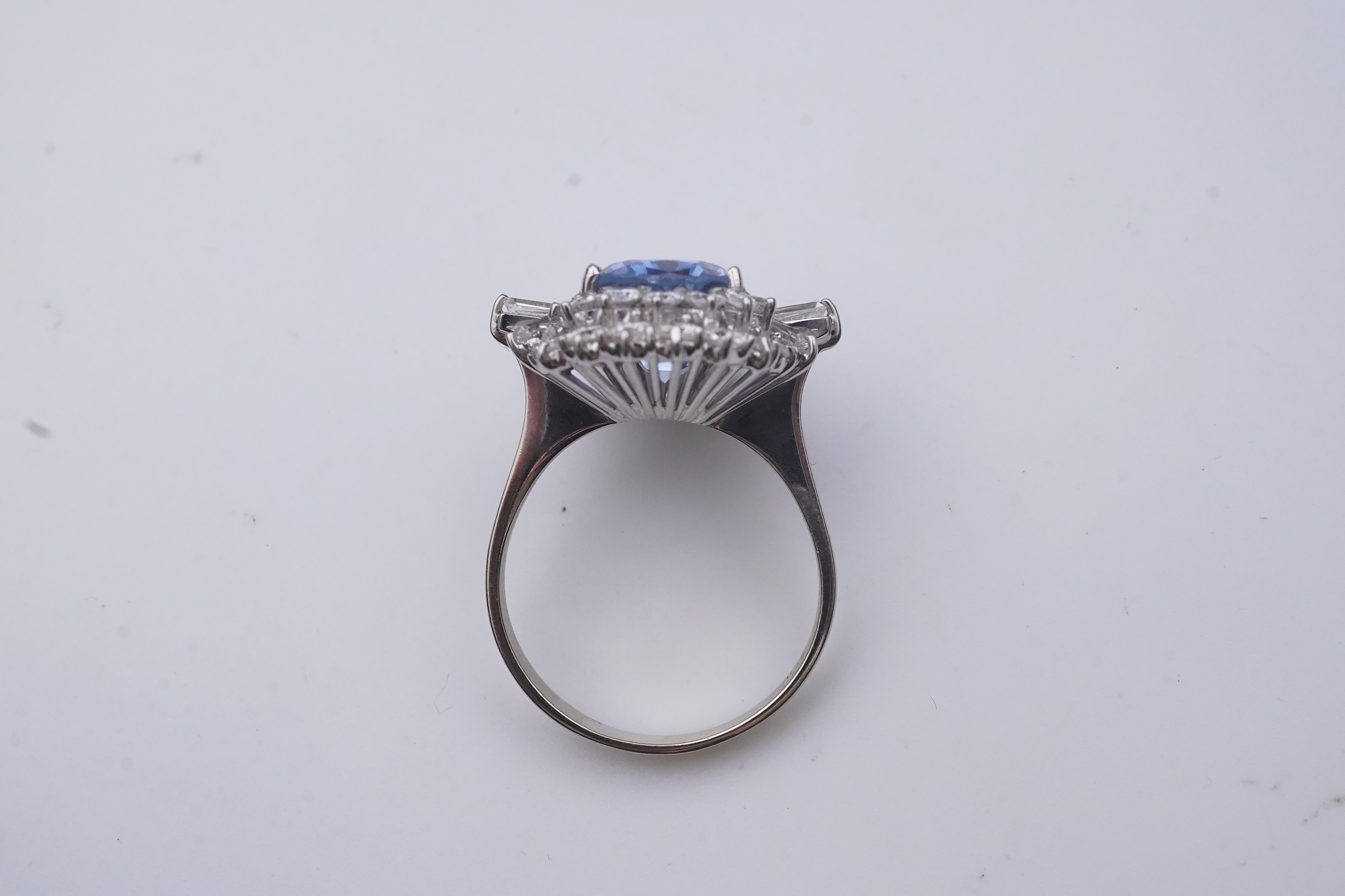 A sapphire and diamond ring